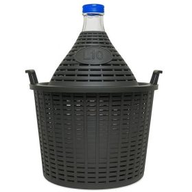 ÜVEG DEMIZSON 10L MŰANYAG BORÍTÁSSAL