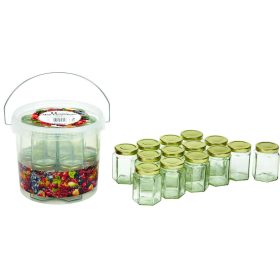 ÜVEG KONZERVES 195 ML 14 DB-OS TETŐVEL VÖDRÖS