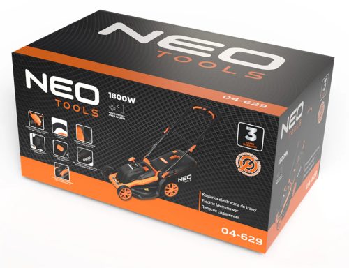 04-629 ELEKTROMOS FŰNYÍRÓ 1800W,440MM,45L-ES GYŰJTŐKOSÁR,NEO TOOLS