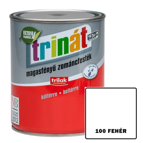 100 FEHÉR - TRINÁT MAGASFÉNYŰ ZOMÁNCFESTÉK - 5 L