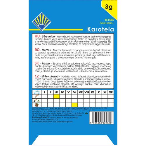 KAROTELA SÁRGARÉPA 3GR KERTIMAG