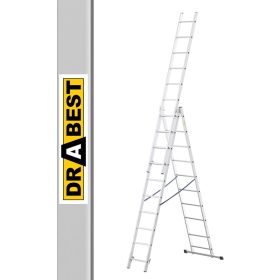 DRABEST 3X10 FOKOS LÉTRA ALUINIUM 150KG BASIC