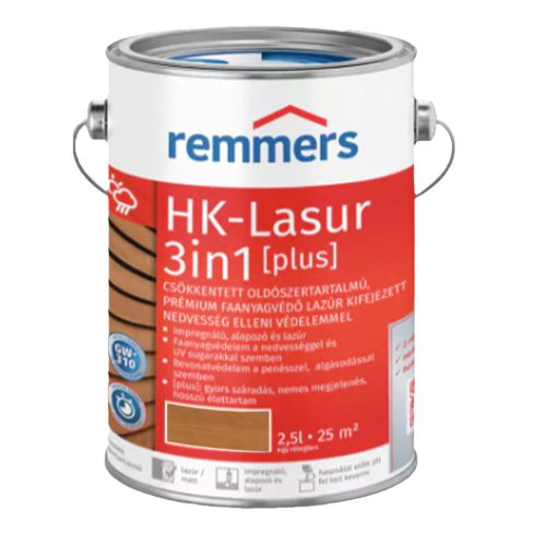 REMMERS HK-LASUR PLUS 2.5L VIZES VÉKONYLAZÚR SÖTÉT TÖLGY