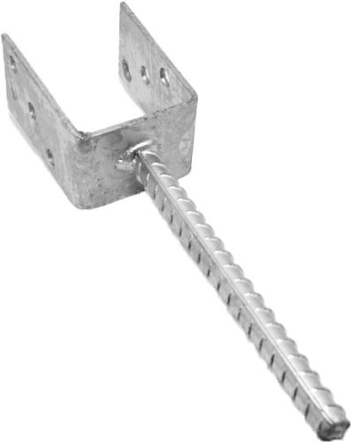 oszloptartó U-forma 151mm horg. Betonba