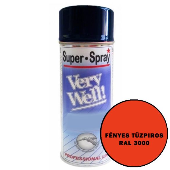 FÉNYES TŰZPIROS RAL 3000 - VERY WELL SPRAY - 400ML