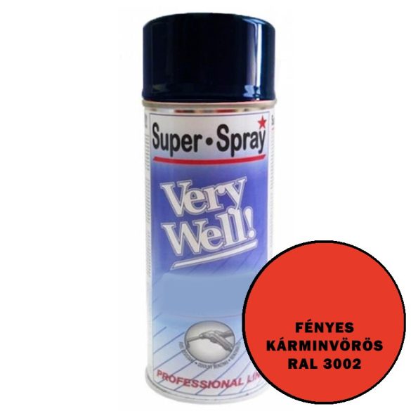 FÉNYES KÁRMINVÖRÖS RAL 3002 - VERY WELL SPRAY - 400ML