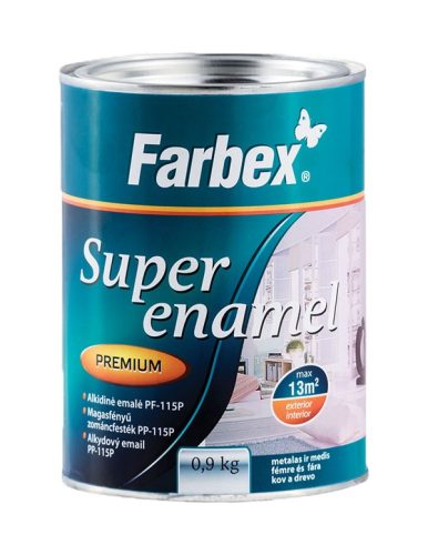 FARBEX SUPER ENAMEL MAGASFÉNYŰ ZOMÁNCFESTÉK VÖRÖSESBARNA 0,9KG