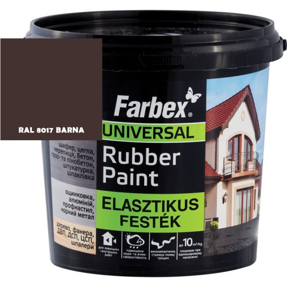 BARNA - FARBEX RUBBER PAINT SZUPER ELASZTIKUS FESTÉK 1,2 KG