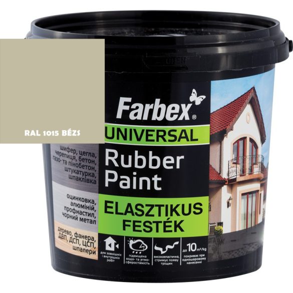 FARBEX RUBBER PAINT ELASZTIKUS FESTÉK BÉZS 1,2 KG