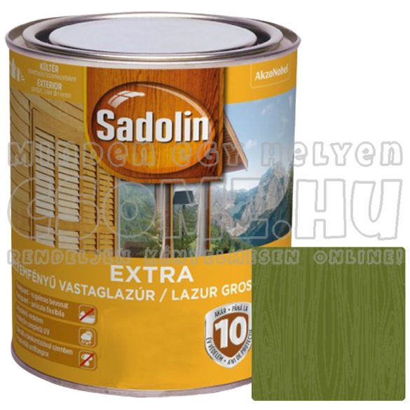 AKÁCZÖLD 52 - SADOLIN EXTRA SELYEMFÉNYŰ VASTAGLAZÚR - OLDÓSZERES - 2,5L