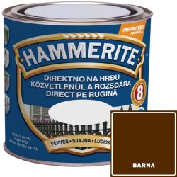   FÉNYES BARNA - HAMMERITE FÉMFESTÉK- KÖZVETLENÜL A ROZSDÁRA - 0,25L