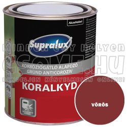   VÖRÖS - SUPRALUX KORALKYD KORRÓZIÓGÁTLÓ ALAPOZÓ - 0,25L