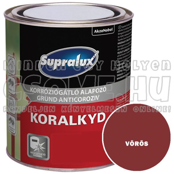 VÖRÖS - SUPRALUX KORALKYD KORRÓZIÓGÁTLÓ ALAPOZÓ - 0,75L