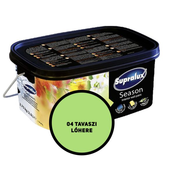 SUPRALUX SEASON SZÍNES BELTÉRI FESTÉK 2,5L- 04 TAVASZI LÓHERE