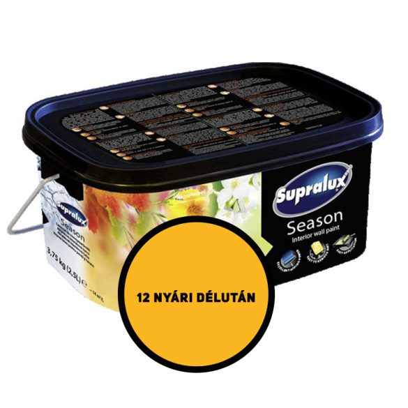 12 NYÁRI DÉLUTÁN - SUPRALUX SEASON SZÍNES BELTÉRI FALFESTÉK - 2,5L