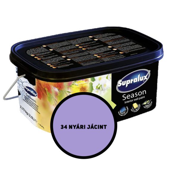 SUPRALUX SEASON SZÍNES BELTÉRI FESTÉK 5L- 34 NYÁRI JÁCINT