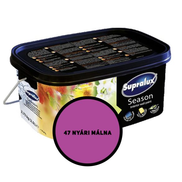 SUPRALUX SEASON SZÍNES BELTÉRI FESTÉK 2,5L- 31 NYÁRI MÁLNA