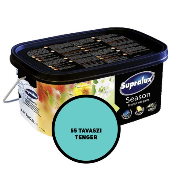 SUPRALUX SEASON SZÍNES BELTÉRI FESTÉK 5 L- 55 TAVASZI TENGER
