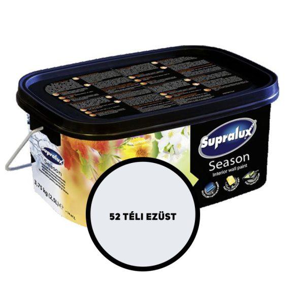 SUPRALUX SEASON SZÍNES BELTÉRI FESTÉK 5 L- 52 TÉLI EZÜST