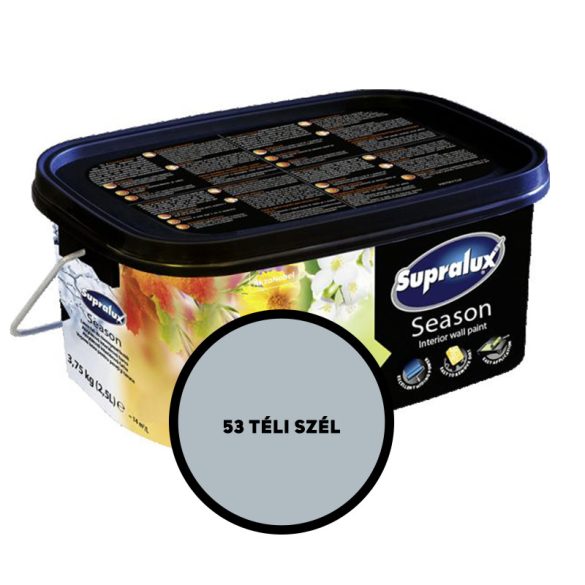 SUPRALUX SEASON SZÍNES BELTÉRI FESTÉK 2,5 L- 53 TÉLI SZÉL