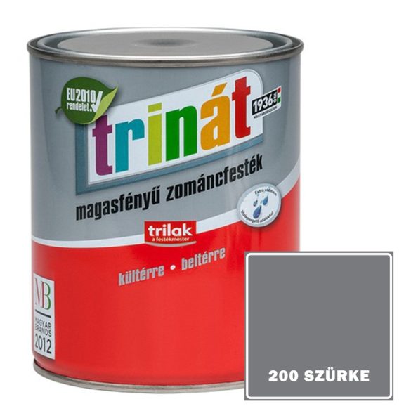 200 SZÜRKE - TRINÁT MAGASFÉNYŰ ZOMÁNCFESTÉK - 1 L