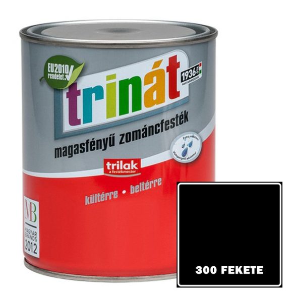 300 FEKETE - TRINÁT MAGASFÉNYŰ ZOMÁNCFESTÉK - 1 L