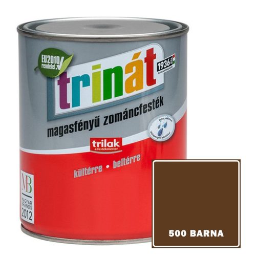 TRINÁT MAGASFÉNYŰ ZOMÁNCFESTÉK 1 L 500 BARNA