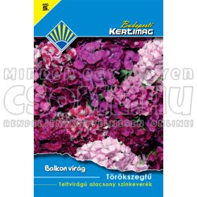   TÖRÖKSZEGFŰ -TELTVIRÁGÚ ALACSONY SZÍNKEVERÉK- VIRÁGMAG BUDAPESTI KERTIMAG - 0,2G