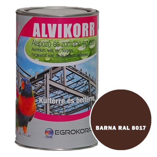 BARNA RAL 8017 1L - ALVIKORR ALAPOZÓ ÉS ZOMÁNC EGYBEN