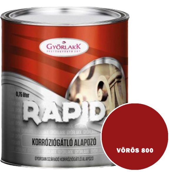 VÖRÖS 800 - RAPID CINKKROMÁTOS ALAPOZÓ - 0,75 L