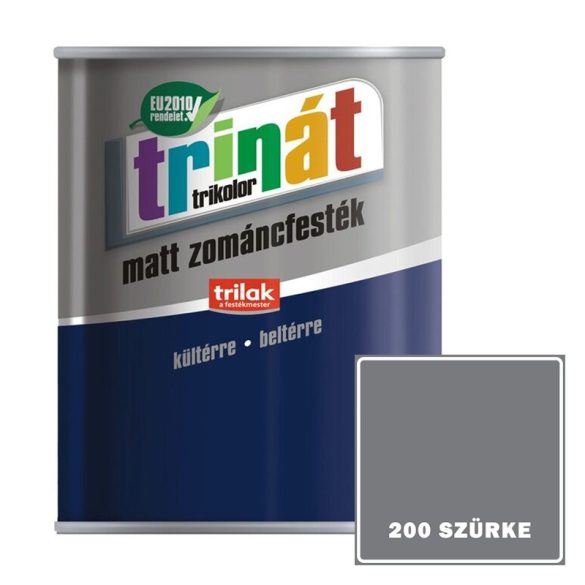 TRINÁT MATT ZOMÁNCFESTÉK 1 L 200 SZÜRKE