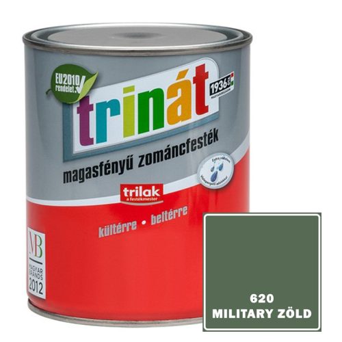 TRINÁT MAGASFÉNYŰ ZOMÁNCFESTÉK 1 L 620 MILITARY ZÖLD