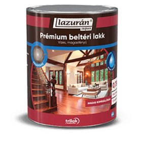   LAZURÁN PRÉMIUM BELTÉRI VIZES MAGASFÉNYŰ LAKK 0,75 L
