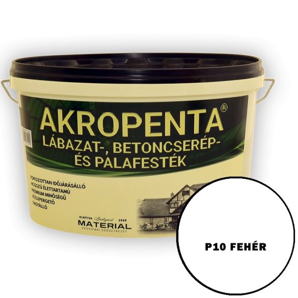 P10 FEHÉR - AKROPENTA  LÁBAZAT-, BETONCSERÉP ÉS PALAFESTÉK