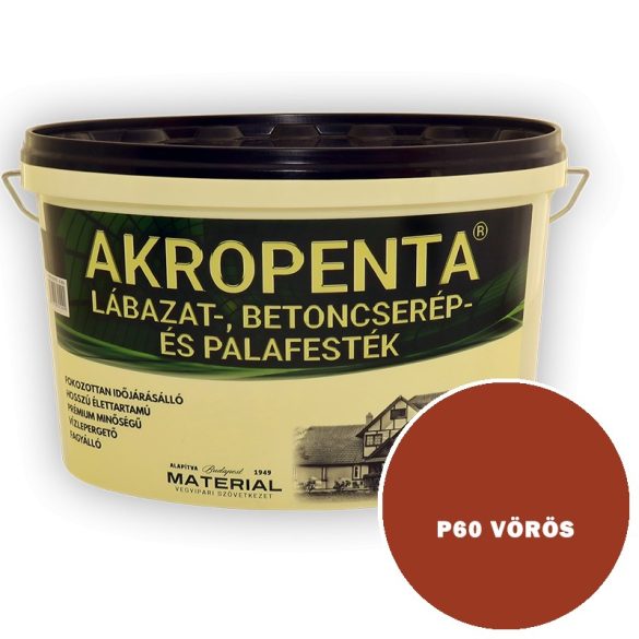 P60 VÖRÖS - AKROPENTA  LÁBAZAT-, BETONCSERÉP ÉS PALAFESTÉK