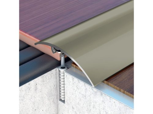 REJTETT RÖGZÍTÉSŰ BURKOLATVÁLTÓ 50 MM* 0,9 M ELOXÁLT MATT PEZSGŐ