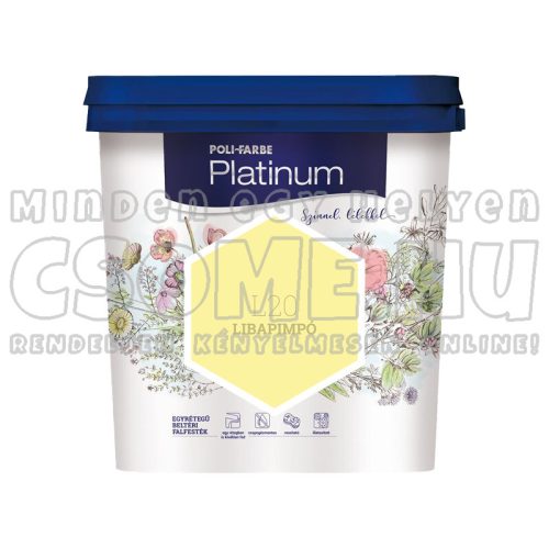 L20 LIBAPIMPÓ - PLATINUM EGYRÉTEGŰ BELTÉRI FALFESTÉK POLI-FARBE - 2,5L