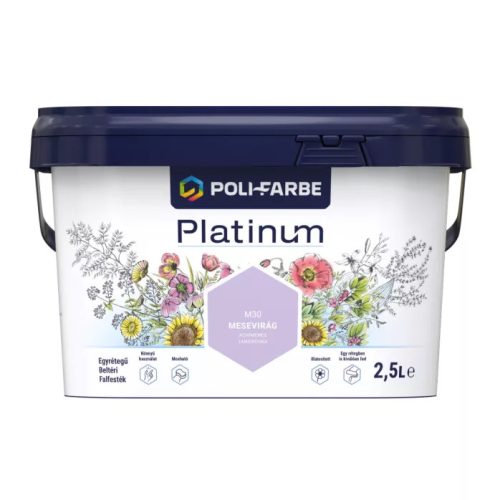 POLI FARBE PLATINUM BELTÉRI FALFESTÉK 2,5L - MESEVIRÁG