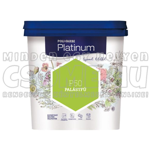 P50 PALÁSTFŰ - PLATINUM EGYRÉTEGŰ BELTÉRI FALFESTÉK POLI-FARBE - 2,5L