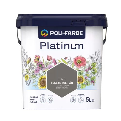 PLATINUM BELTÉRI FALFESTÉK 2,5L FEKETE TULIPÁN