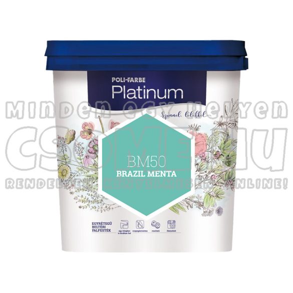 BM50 BRAZIL MENTA - PLATINUM EGYRÉTEGŰ BELTÉRI FALFESTÉK POLI-FARBE - 5L