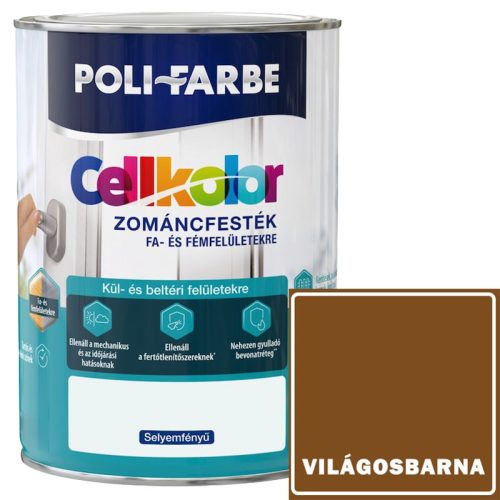 CELLKOLOR SELYEMFÉNYŰ ZOMÁNCFESTÉK 400 ML VILÁGOSBARNA