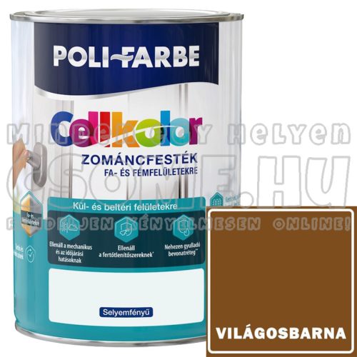 CELLKOLOR SELYEMFÉNYŰ ZOMÁNCFESTÉK 800 MLVILÁGOSBARNA