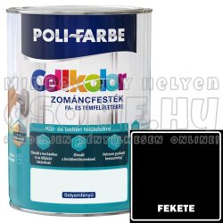   FEKETE - CELLKOLOR SELYEMFÉNYŰ ZOMÁNCFESTÉK - POLI-FARBE - 800ML