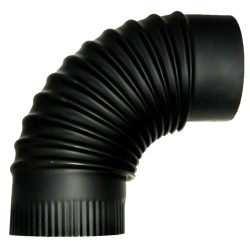 FÜSTCSŐ KÖNYÖK120MM 90 FOKOS FEKETE 