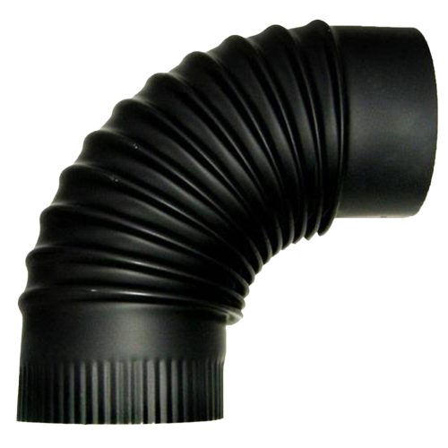 FÜSTCSŐ KÖNYÖK120MM 90 FOKOS FEKETE 