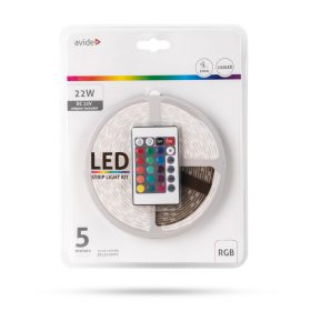 AVIDE LED SZALAG BLISZTER-22W-150 LED-5MÉTER-RGB