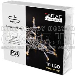ELEMES LED FÉNYFÜZÉR (1M 10LED) MELEGFEHÉR - ENTAC