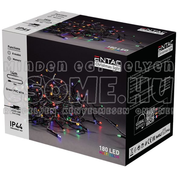 LED FÉNYFÜZÉR-14M-180 LEDES-SZINES-KÜL-BELTÉRI