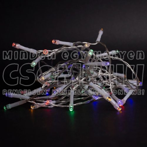 ENTAC KARÁCSONYI IP44 FÜZÉR 48 LED IDŐZÍTŐVEL SZÍNES 4M ECL-48MC-T